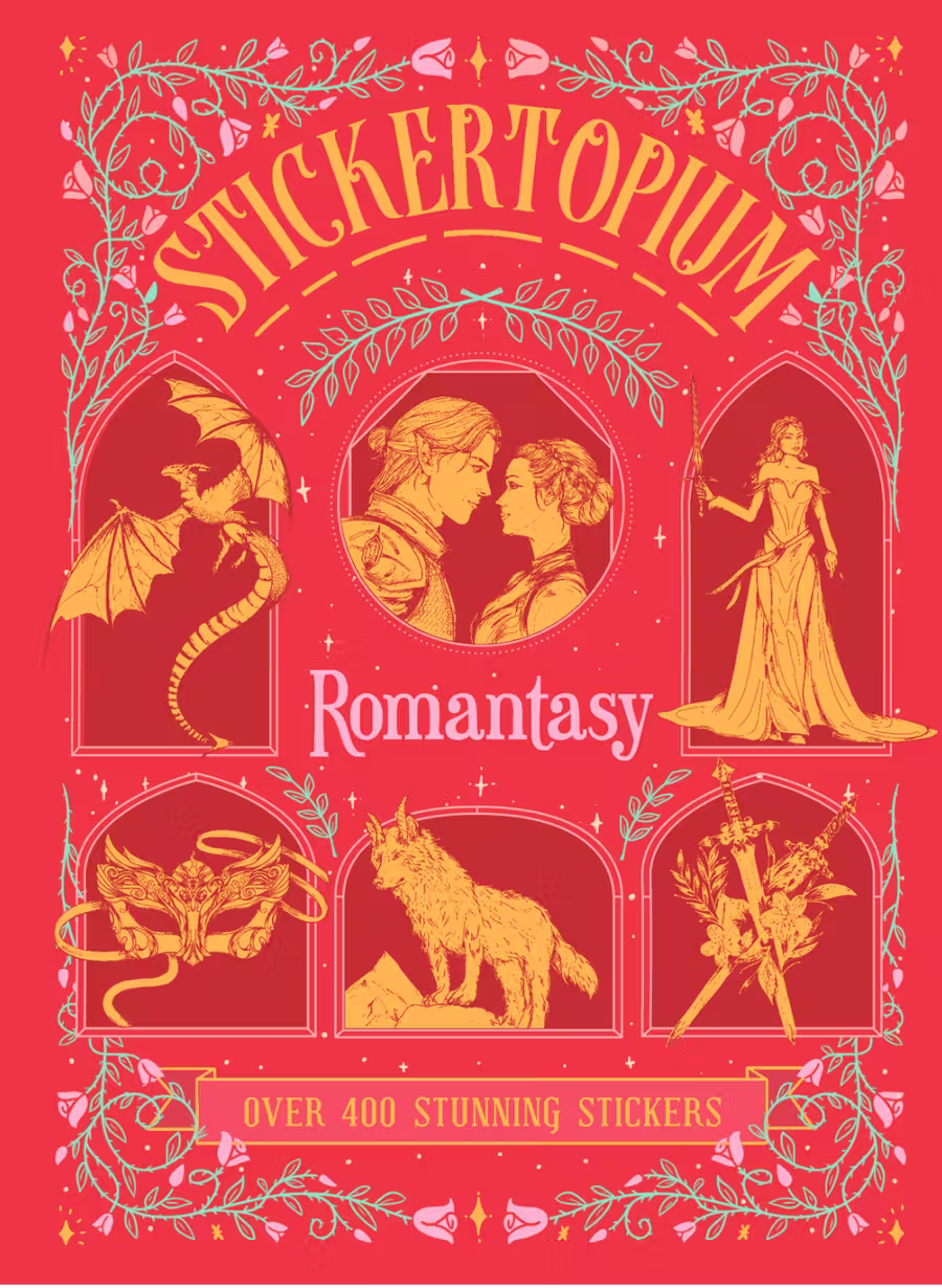 Stickertopium: Romantasy – non-fiction cover design by Victoria Vassiades