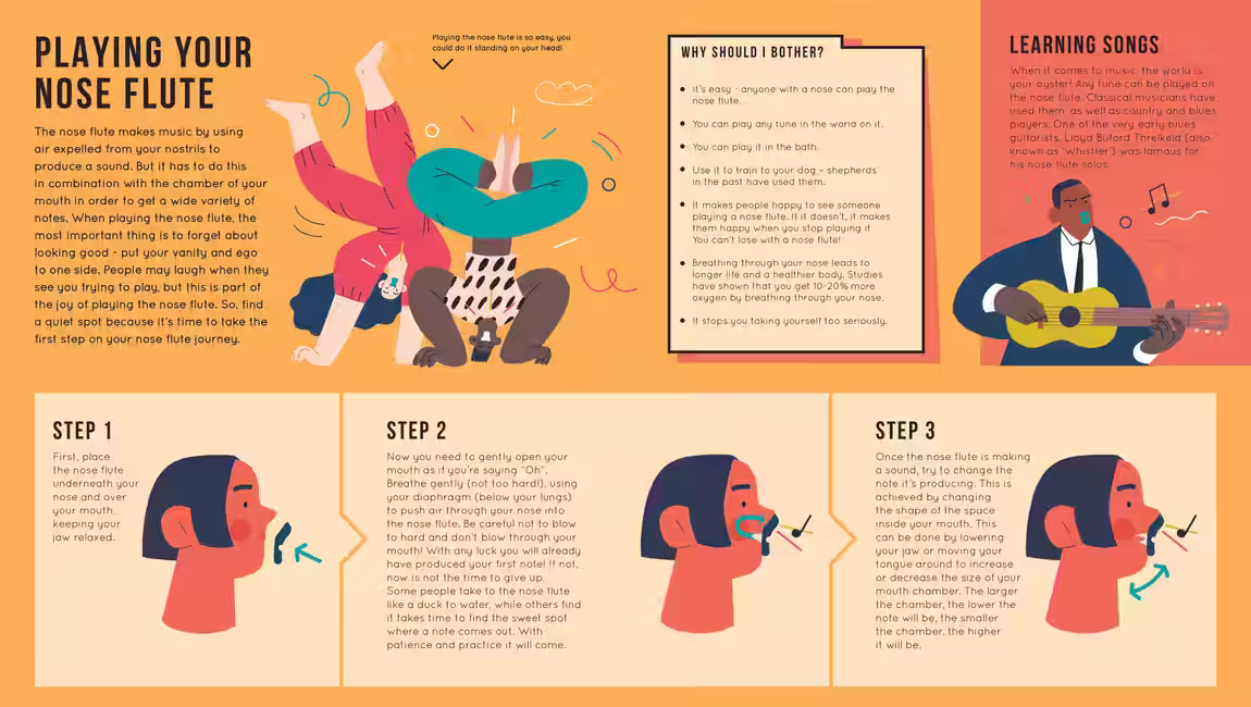 Superskills: Build Your Own Musical Instruments – novelty book design by Victoria Vassiades, image 3 of 3