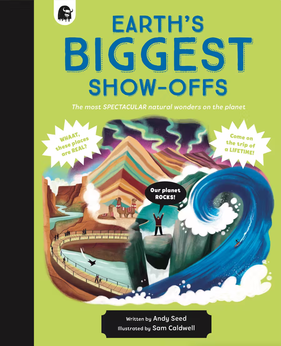 Earth's Biggest Show-Offs – non-fiction cover design by Victoria Vassiades