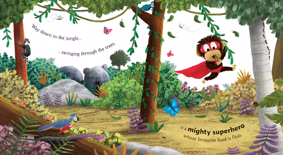 Superchimp – picture book design by Victoria Vassiades, image 2 of 3