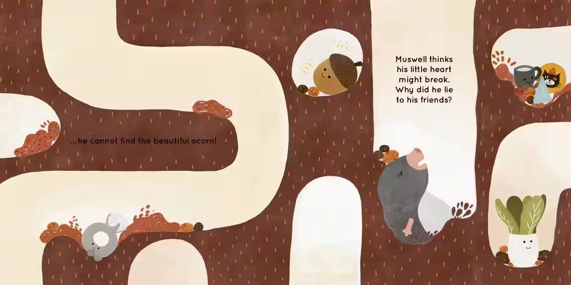 Muswell Mole and the Buried Treasure – picture book design by Victoria Vassiades, image 4 of 4
