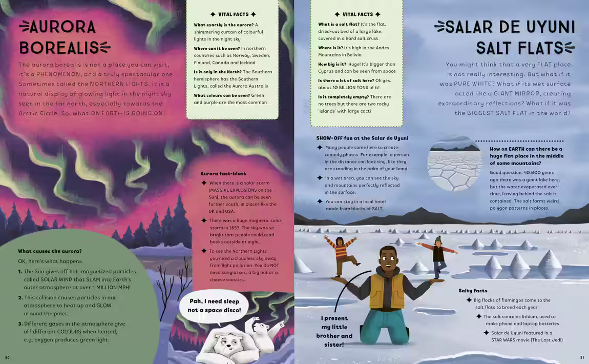 Earth's Biggest Show-Offs – non-fiction design by Victoria Vassiades, image 4 of 5