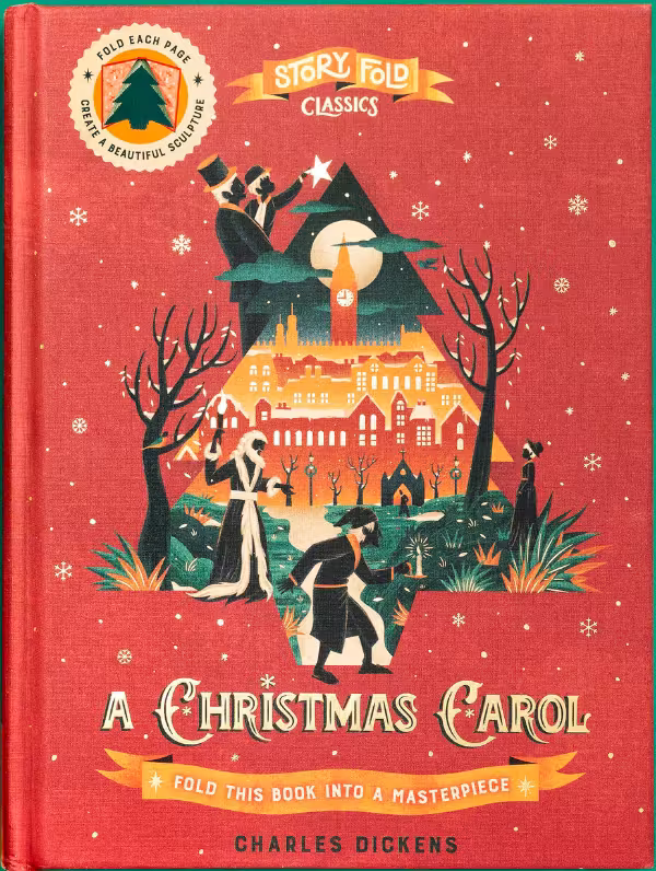Story Fold Classics: A Christmas Carol – novelty book cover design by Victoria Vassiades