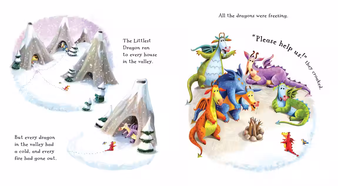 The Littlest Dragon – picture book design by Victoria Vassiades, image 3 of 3