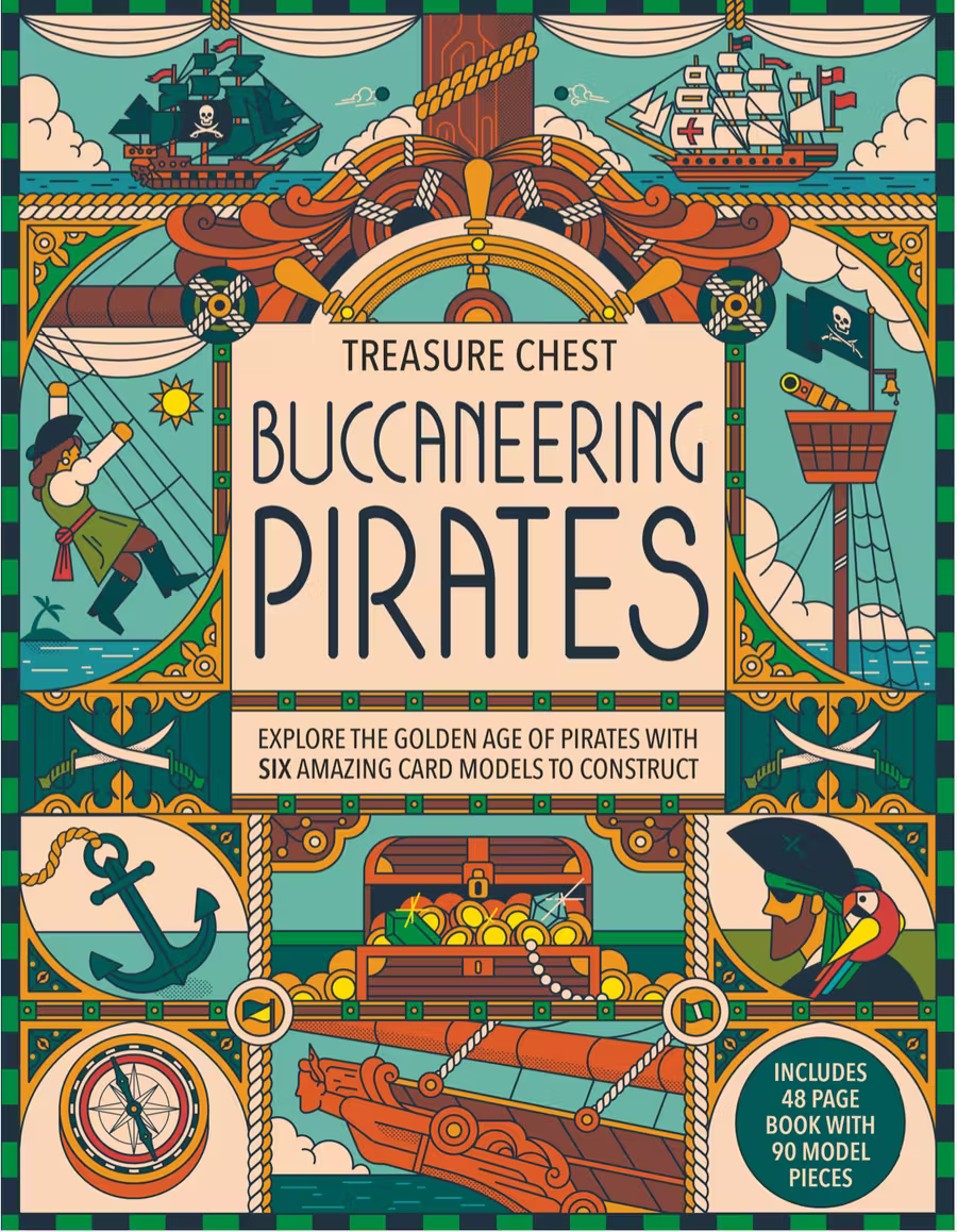 Treasure Chest: Buccaneering Pirates – novelty book cover design by Victoria Vassiades