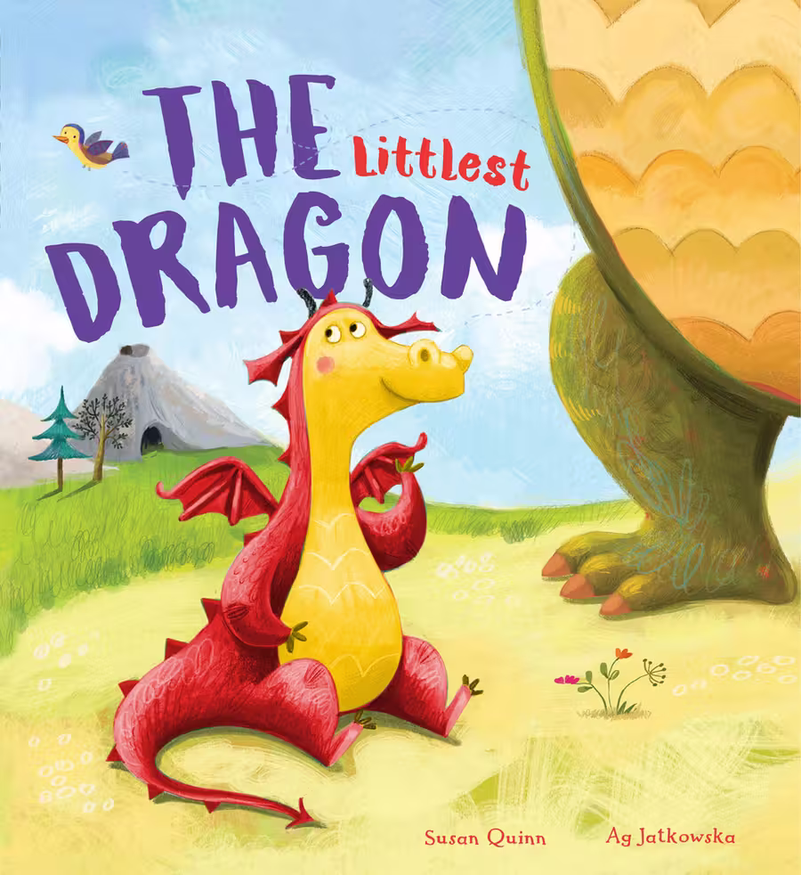 The Littlest Dragon – picture book cover design by Victoria Vassiades