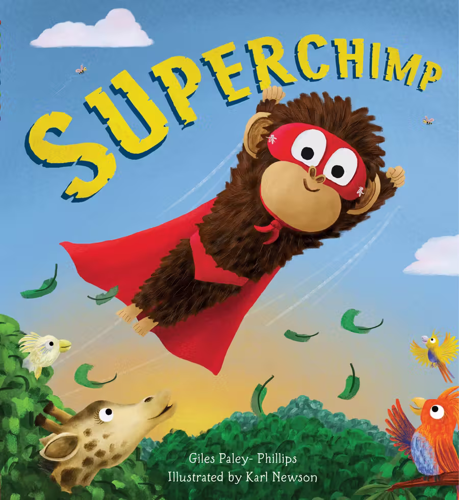 Superchimp – picture book cover design by Victoria Vassiades